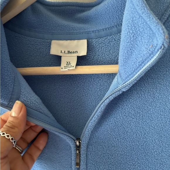 L.L. Bean Light Blue Fleece Vest - Picture 2 of 5